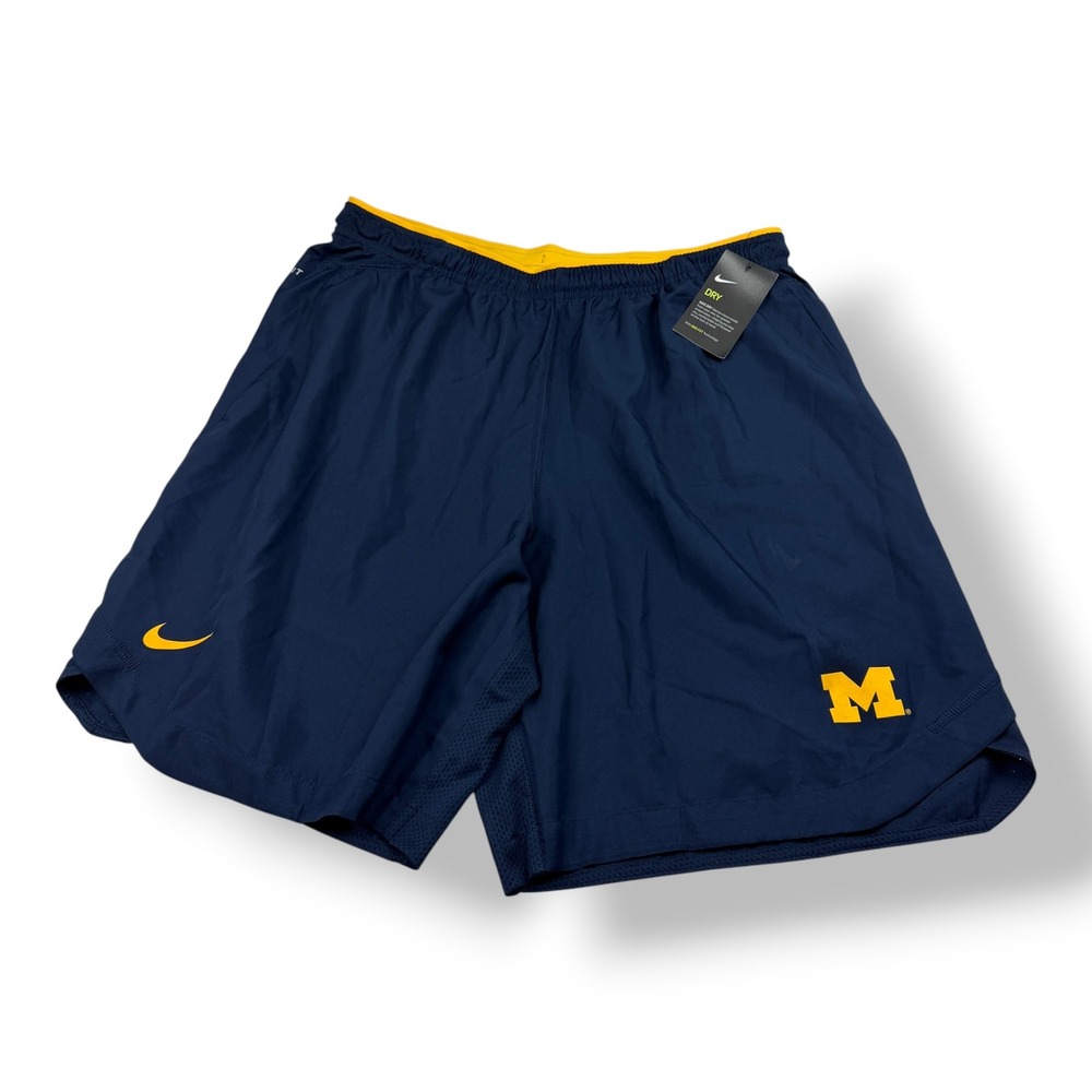 Nike Michigan Wolverines Dri-FIT Training Shorts Mens‎ XXL Navy Blue 34414X-MC1